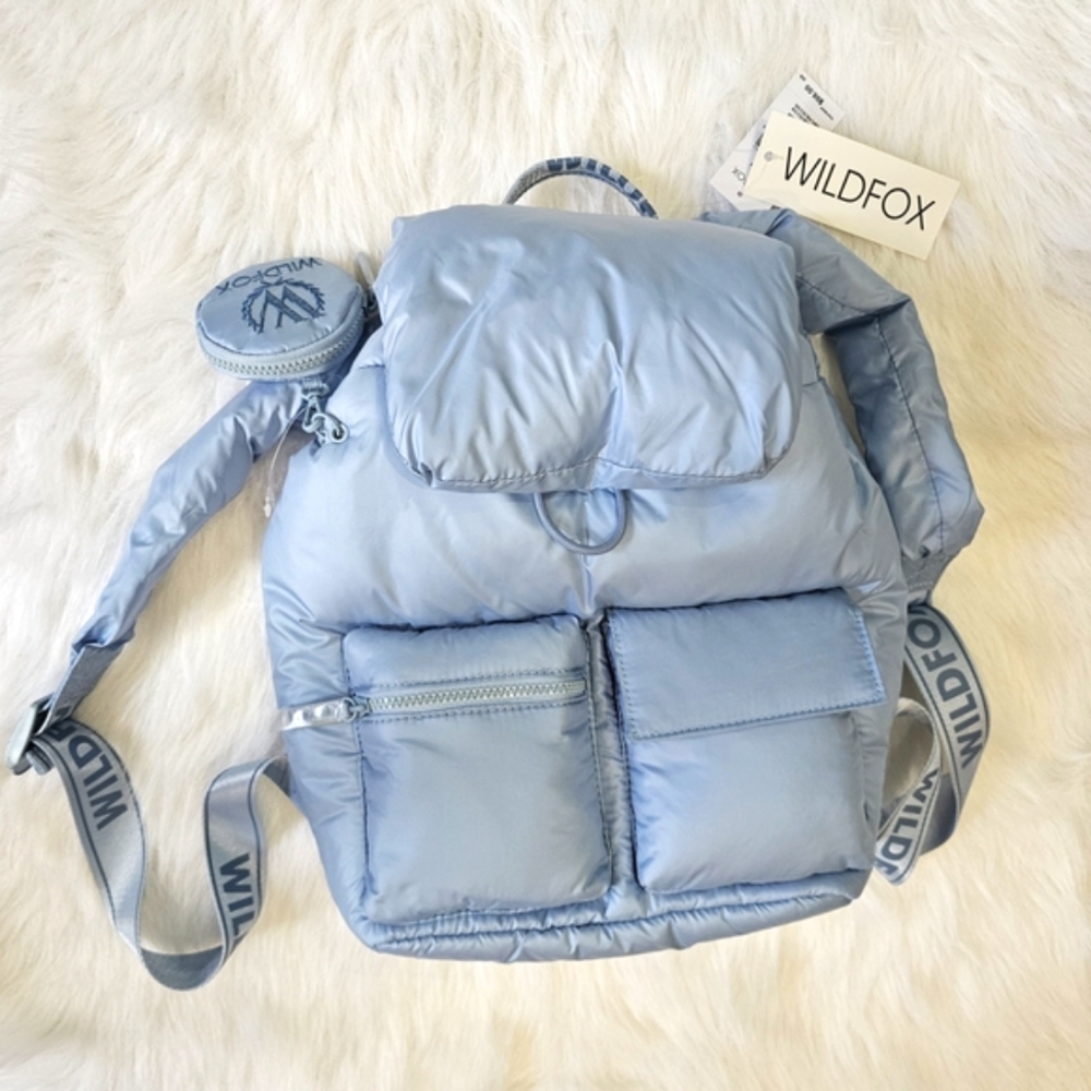 Wildfox Light Blue Puffer Backpack - Picture 2 of 6